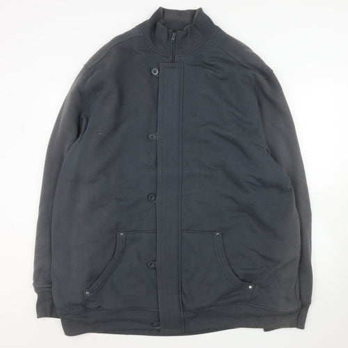 Espionage Men’s Grey 2XL Basic Jacket Full Zip Cotton Blend