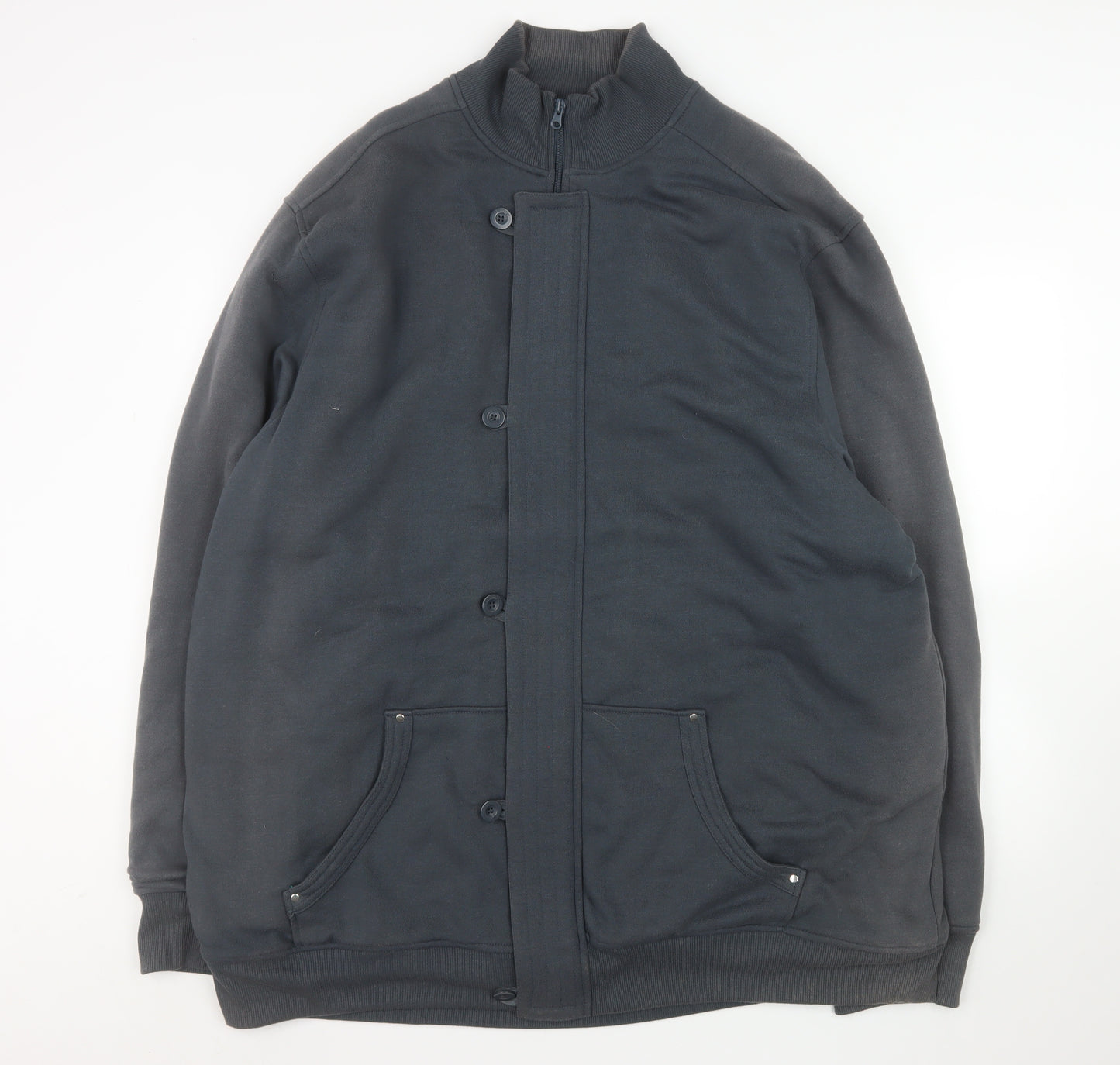 Espionage Men’s Grey 2XL Basic Jacket Full Zip Cotton Blend