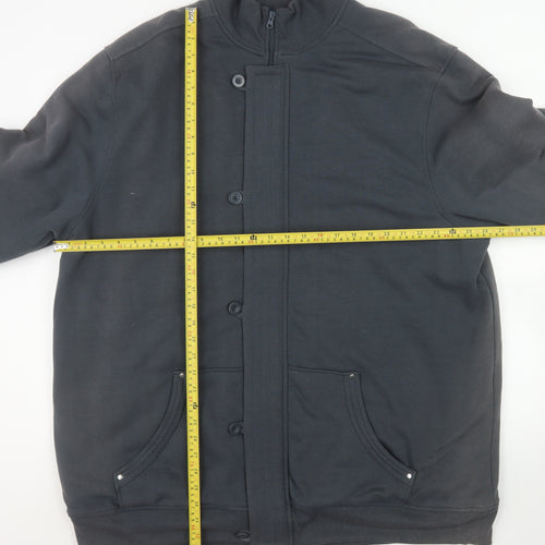 Espionage Men’s Grey 2XL Basic Jacket Full Zip Cotton Blend