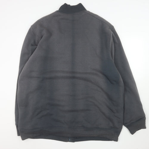 Espionage Men’s Grey 2XL Basic Jacket Full Zip Cotton Blend