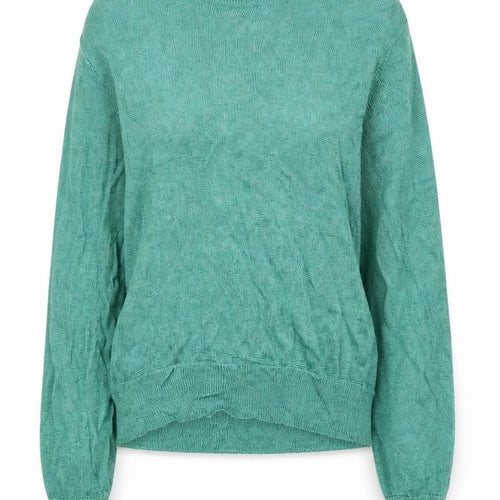 CIRAGE Women’s Green Mock Neck Long Sleeve Lightweight Vintage Pullover Jumper Size M