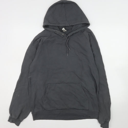 American Apparel Men’s Grey Graphic Pullover Hoodie Size M Regular Fit