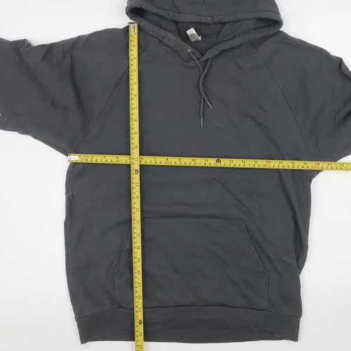 American Apparel Men’s Grey Graphic Pullover Hoodie Size M Regular Fit