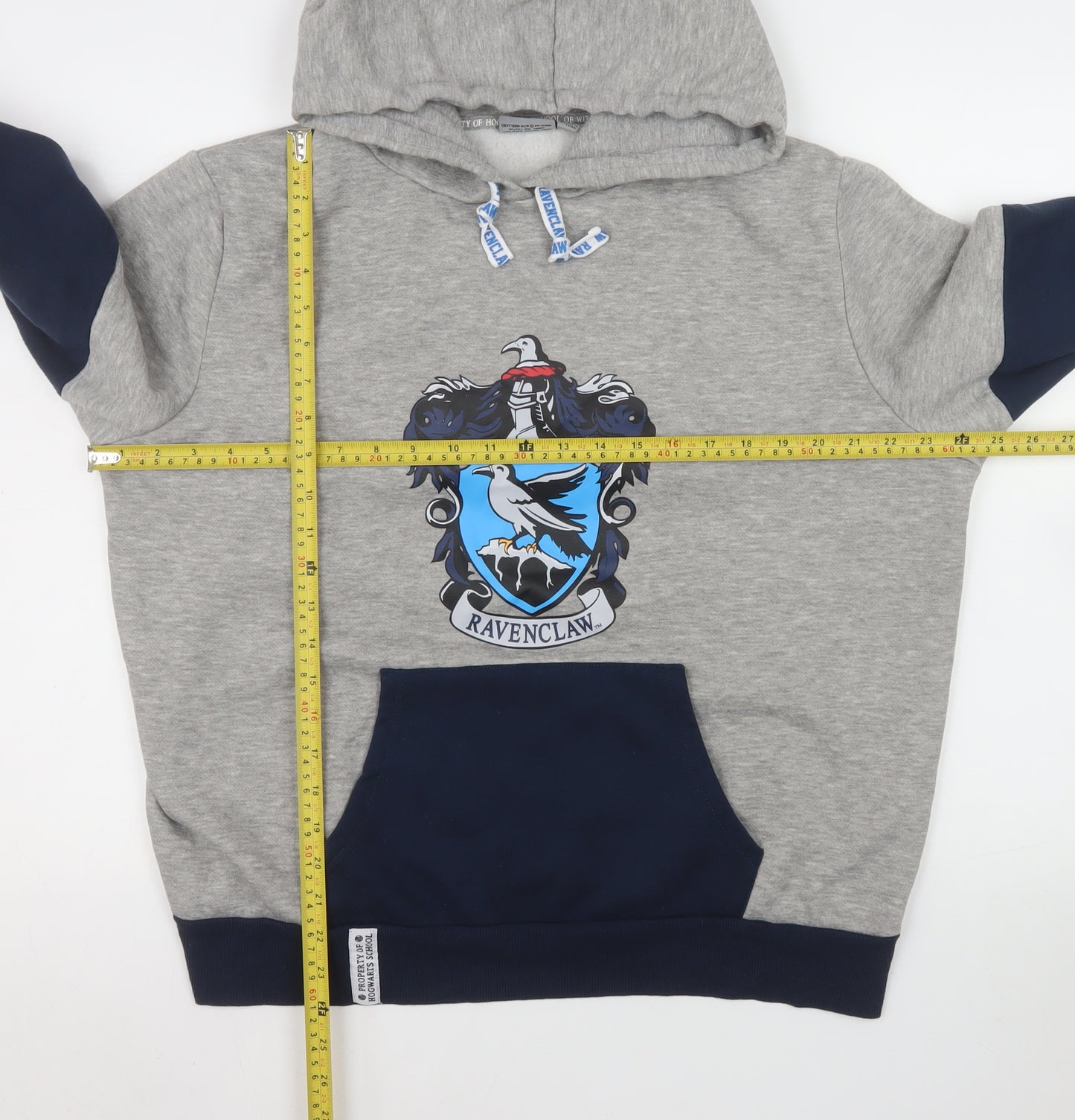 Primark Women’s Grey & Navy Ravenclaw Hoodie Size L 14-16 Pullover