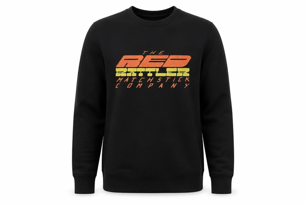 Front view of Stanley/Stella Men's Black M Pullover Graphic Print Sweatshirt