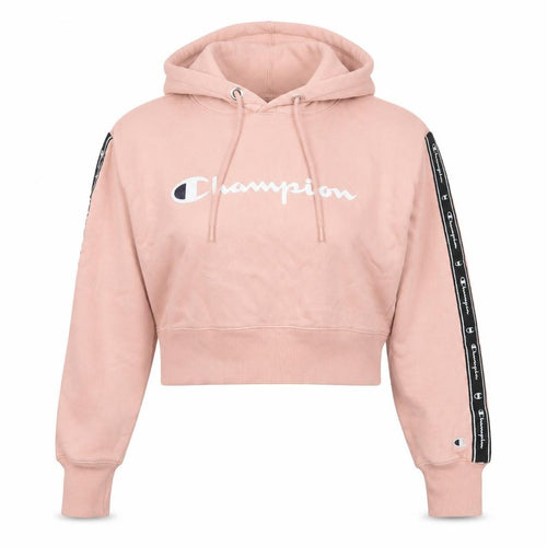 Champion Womens Pink Cropped Pullover Hoodie Small JD Sports