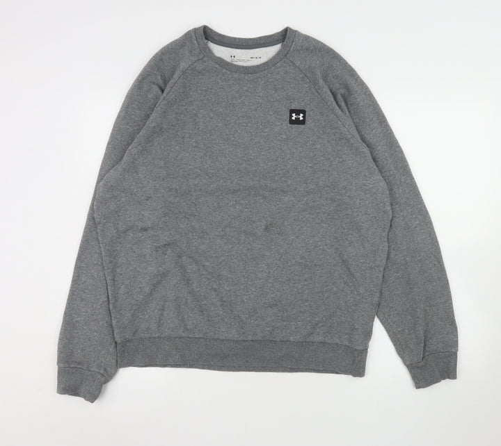Under Armour Men's Grey Pullover Crew Neck Sweatshirt Size M