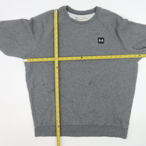 Under Armour Men's Grey Pullover Crew Neck Sweatshirt Size M