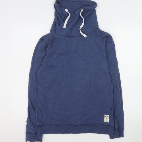 Esprit Men's Blue XL Pullover High Neck Hoodie