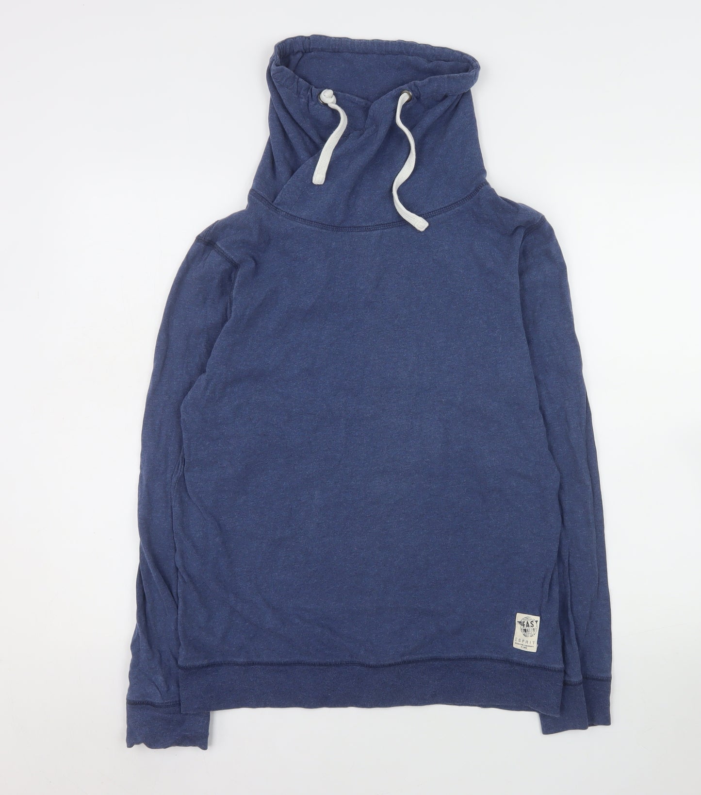 Esprit Men's Blue XL Pullover High Neck Hoodie