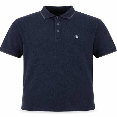 Maine New England Men's Blue Cotton Polo Shirt Size L Casual Top