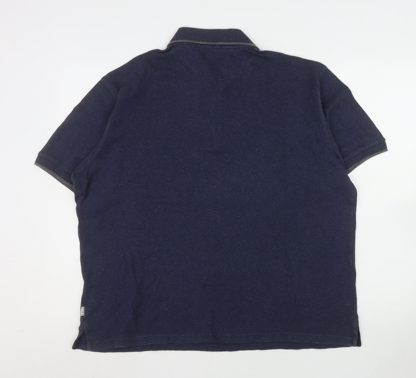 Maine New England Men's Blue Cotton Polo Shirt Size L Casual Top