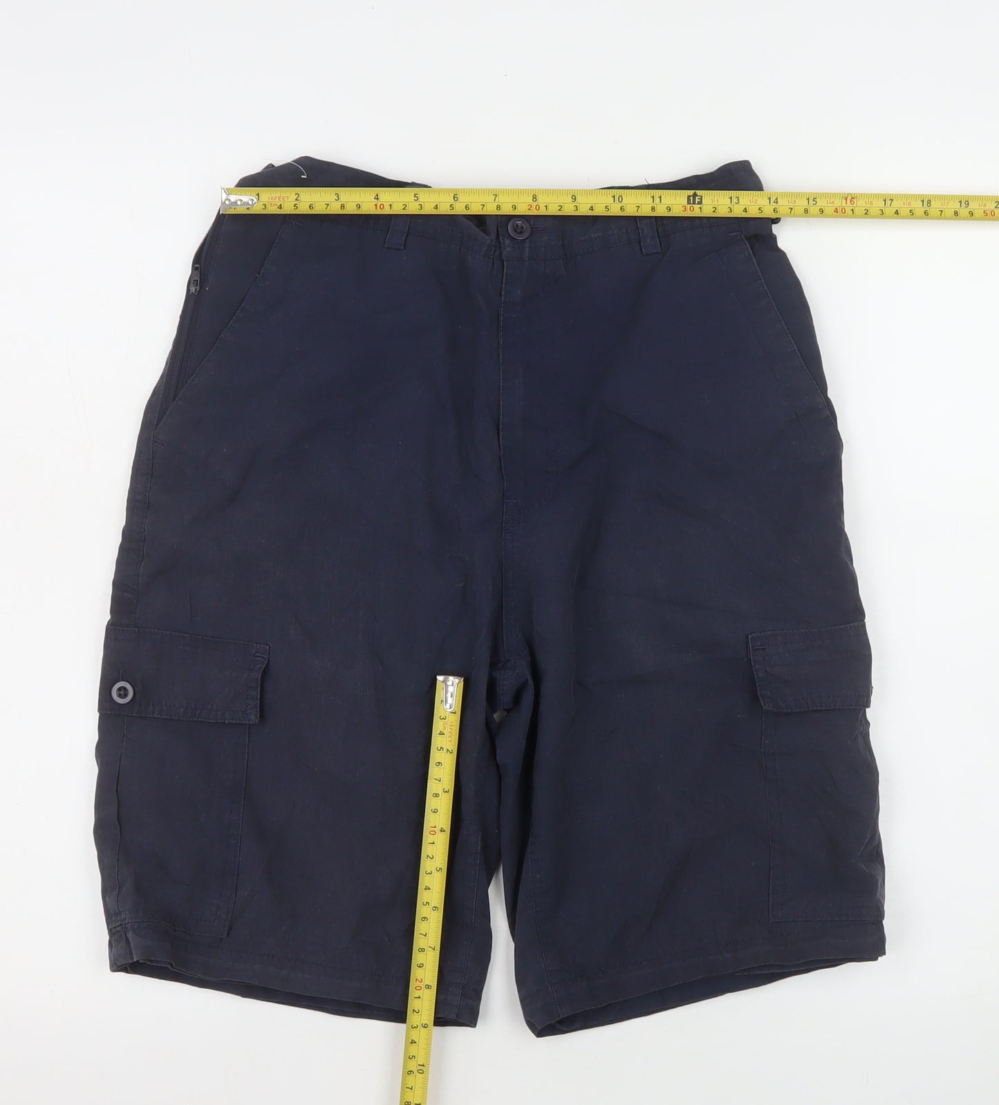 ProClimate Men's Navy Cargo Shorts 30R Casual Outdoor Cotton Blend