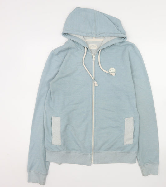 Saltrock Women Blue Hooded Zip Jersey Jacket Size 12