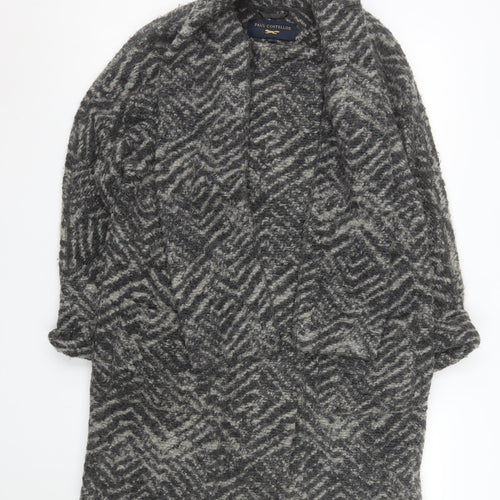 Paul Costelloe Women’s Grey Wool Blend Mid-Length Coatigan Size 12