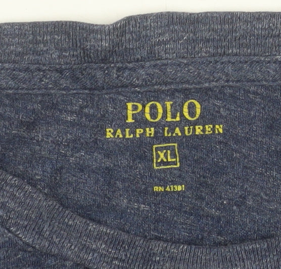 Ralph Lauren Men's Blue XL Crew Neck Cotton T-Shirt