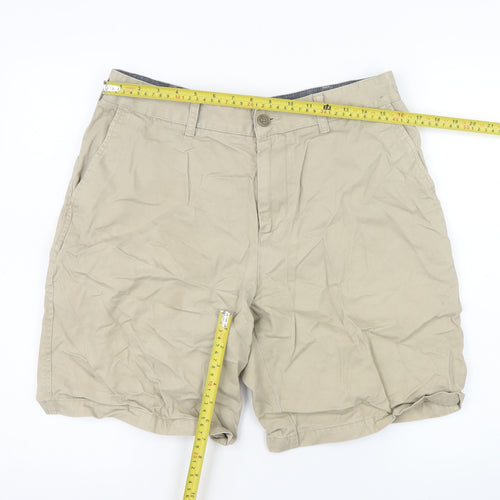 TU Men’s Beige Chino Shorts Size 34 Regular Cotton Casual