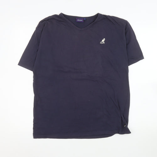 Kangol Men's Blue Short Sleeve Crew Neck T-Shirt Size L