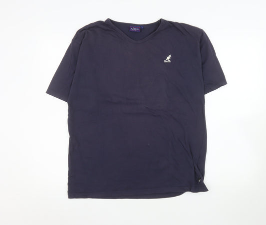 Kangol Men's Blue Short Sleeve Crew Neck T-Shirt Size L