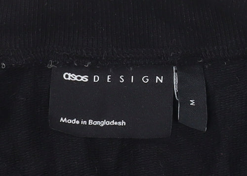 ASOS DESIGN Men's Black 1/2 Zip High Neck Pullover Sweatshirt M