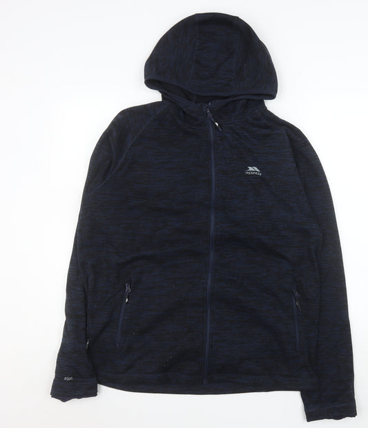 Trespass Mens Blue L Fleece Full Zip Hooded Outdoor Jacket