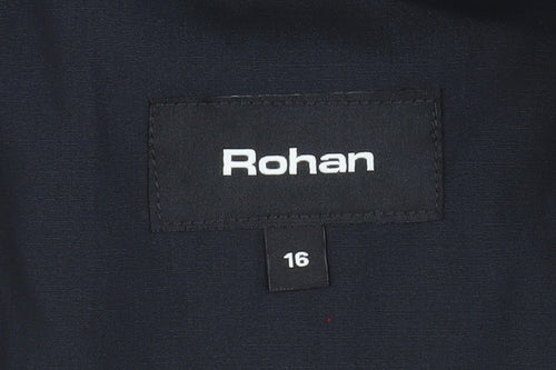 Rohan Women's Black Linen Blend Two Button Blazer Size 16