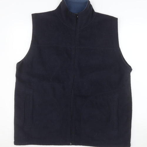 EWM Pure Classics Men's Blue Fleece Bodywarmer Waistcoat Size L