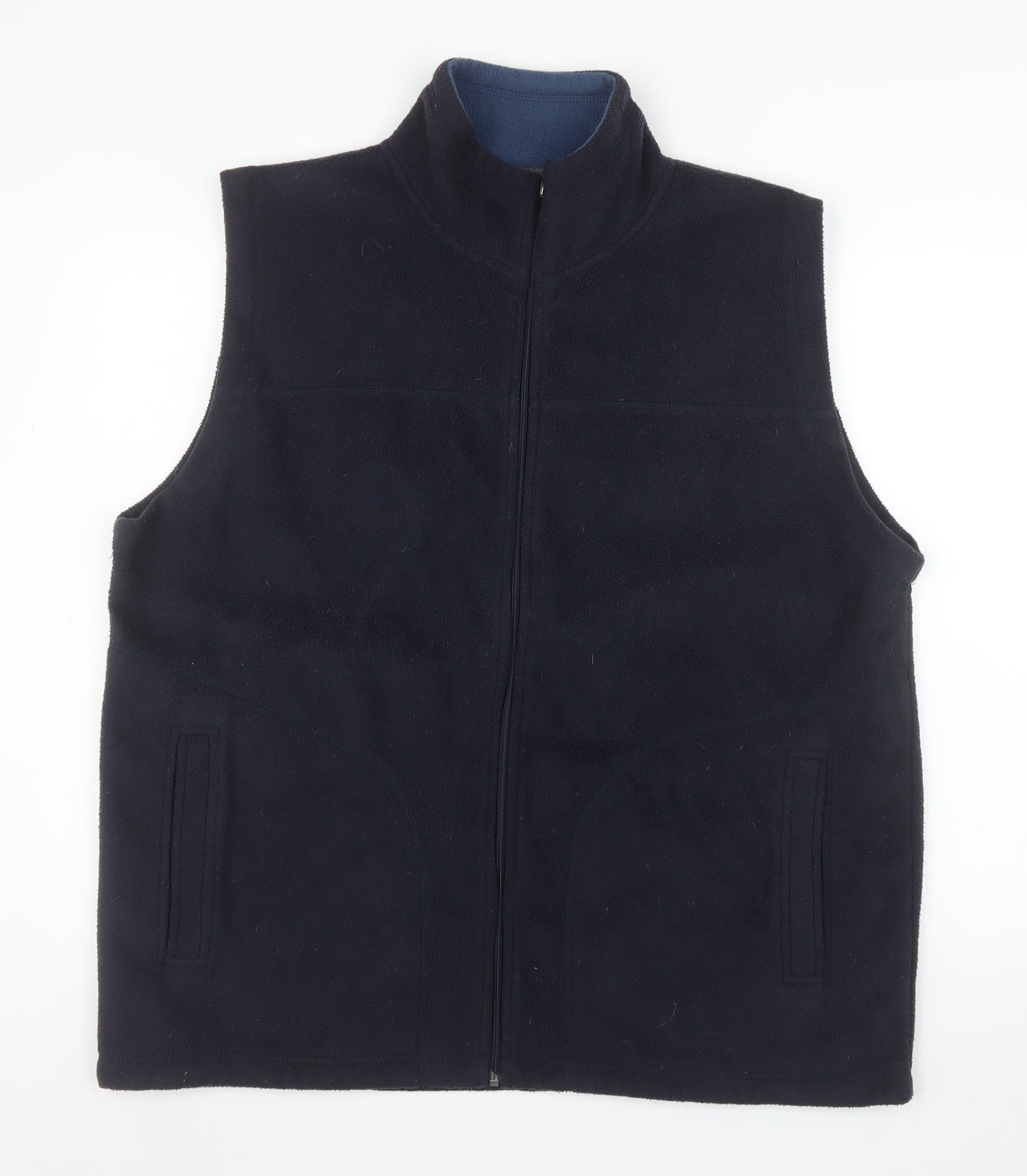 EWM Pure Classics Men's Blue Fleece Bodywarmer Waistcoat Size L