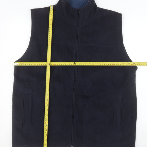 EWM Pure Classics Men's Blue Fleece Bodywarmer Waistcoat Size L