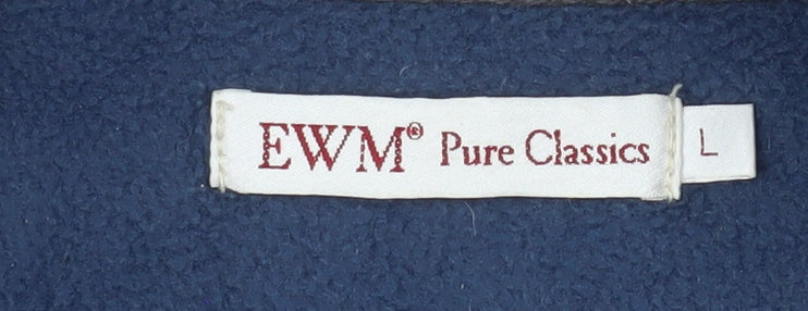 EWM Pure Classics Men's Blue Fleece Bodywarmer Waistcoat Size L