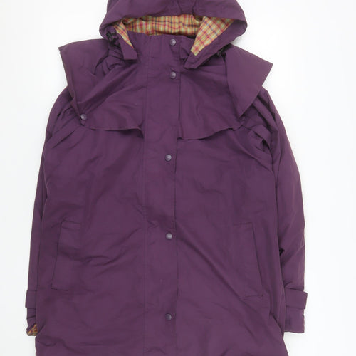 Arctic Storm Women's Purple Waterproof Hooded Rain Coat Size 12