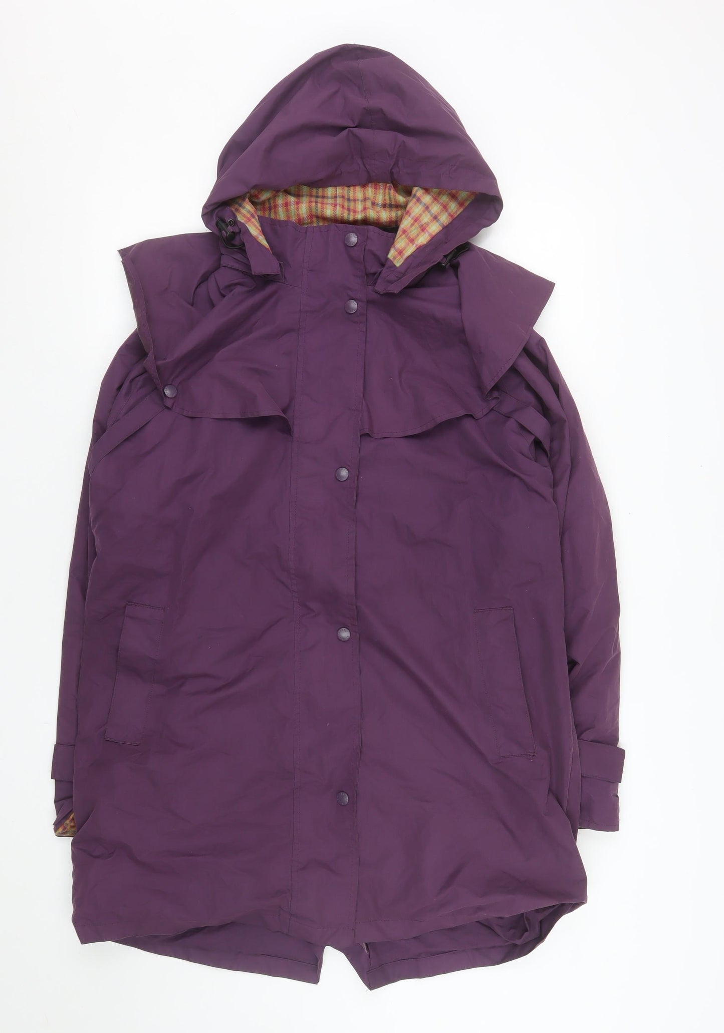Arctic Storm Women's Purple Waterproof Hooded Rain Coat Size 12