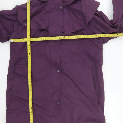 Arctic Storm Women's Purple Waterproof Hooded Rain Coat Size 12