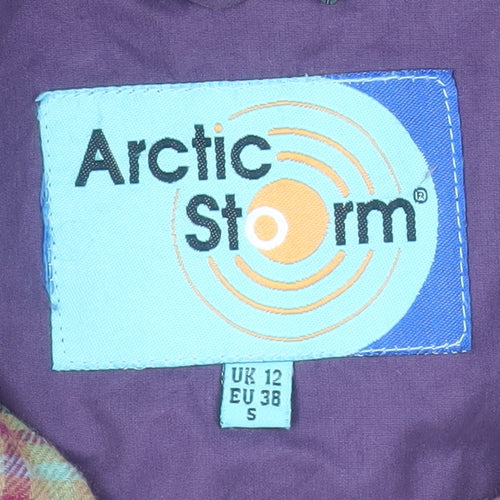 Arctic Storm Women's Purple Waterproof Hooded Rain Coat Size 12