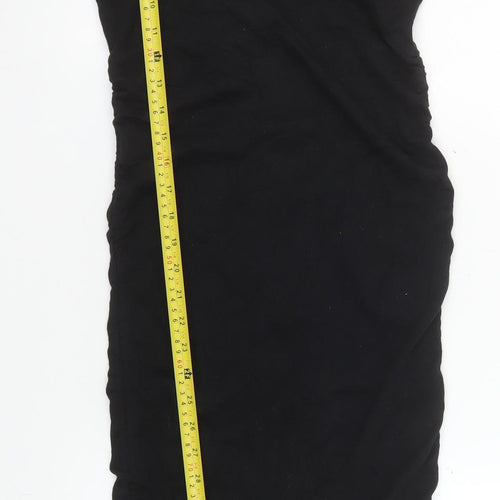 H&M Mama Women’s Black Bodycon Midi Maternity Dress Size 8
