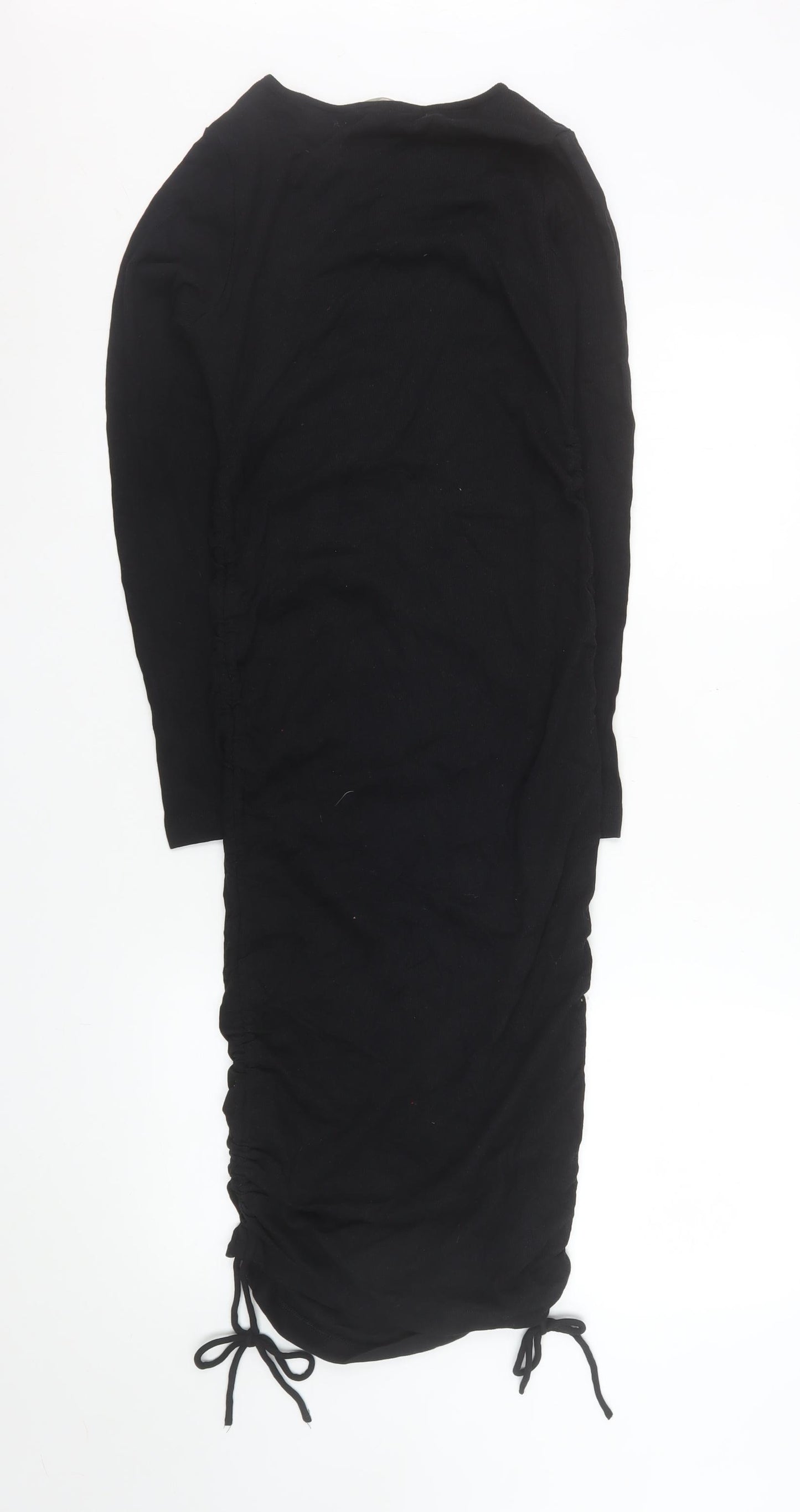 H&M Mama Women’s Black Bodycon Midi Maternity Dress Size 8