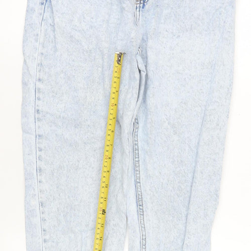 Primark Women Blue Size 10 Mom High-Waist Acid Wash Jeans