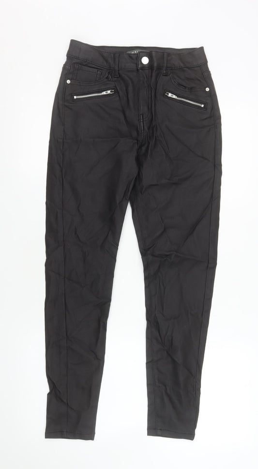 Primark Women’s Black Jegging Trousers Size 12 Stretch Zip Pockets