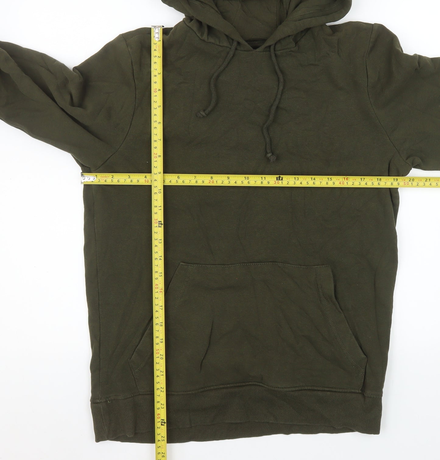 Brave Soul Men’s Green Pullover Hoodie Size M Regular Fit