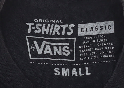 Vans Men's Black Small Classic Logo Graphic T-Shirt