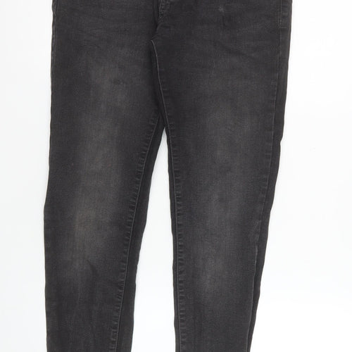 boohooMAN Men’s Black Slim Skinny Jeans Size 32 Dark Wash Denim