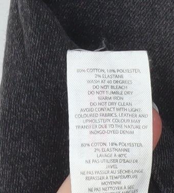 boohooMAN Men’s Black Slim Skinny Jeans Size 32 Dark Wash Denim