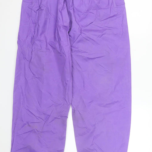 Champion Women Purple Waterproof Rain Trousers M Nylon Retro Sportswear