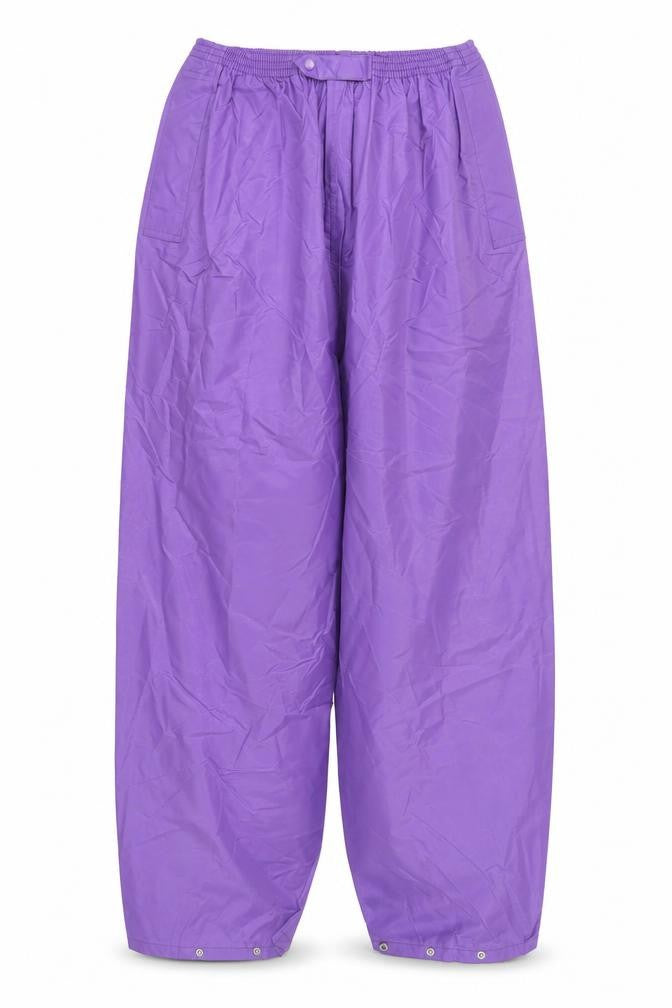 Champion Women Purple Waterproof Rain Trousers M Nylon Retro Sportswear