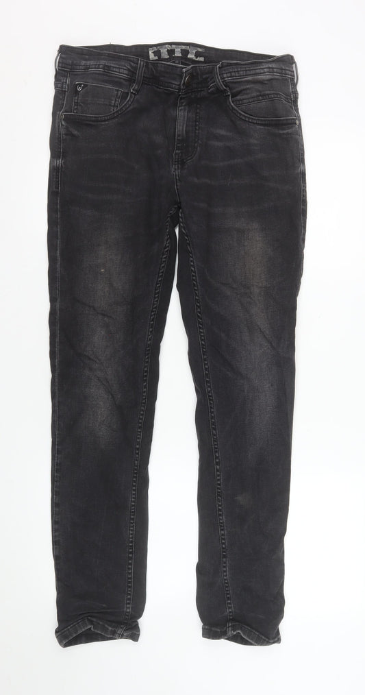 Duck and Cover Men’s Black Slim Fit Straight Jeans 32R