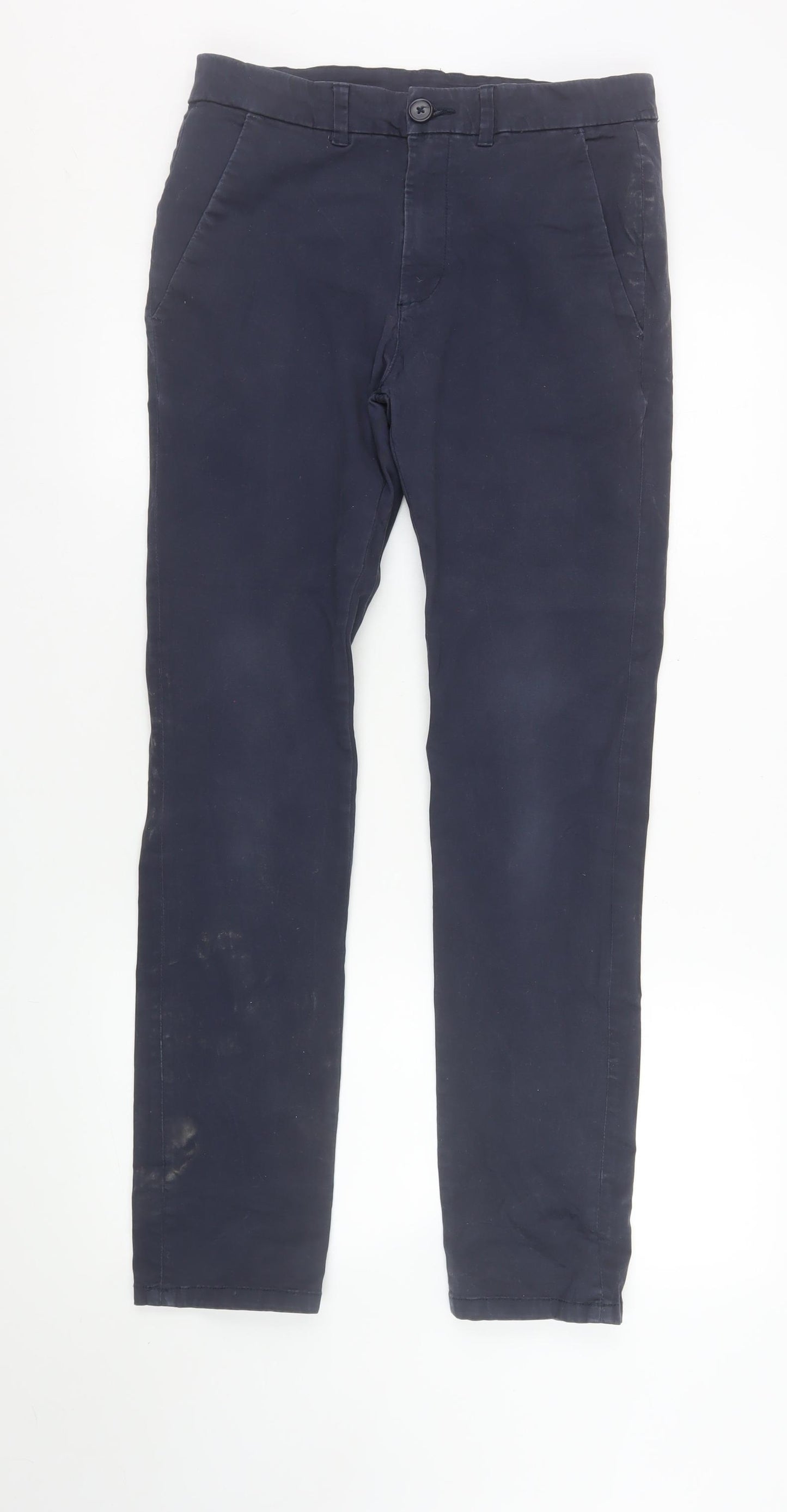 Very Women's Blue Chino Trousers Size 28 Slim Fit