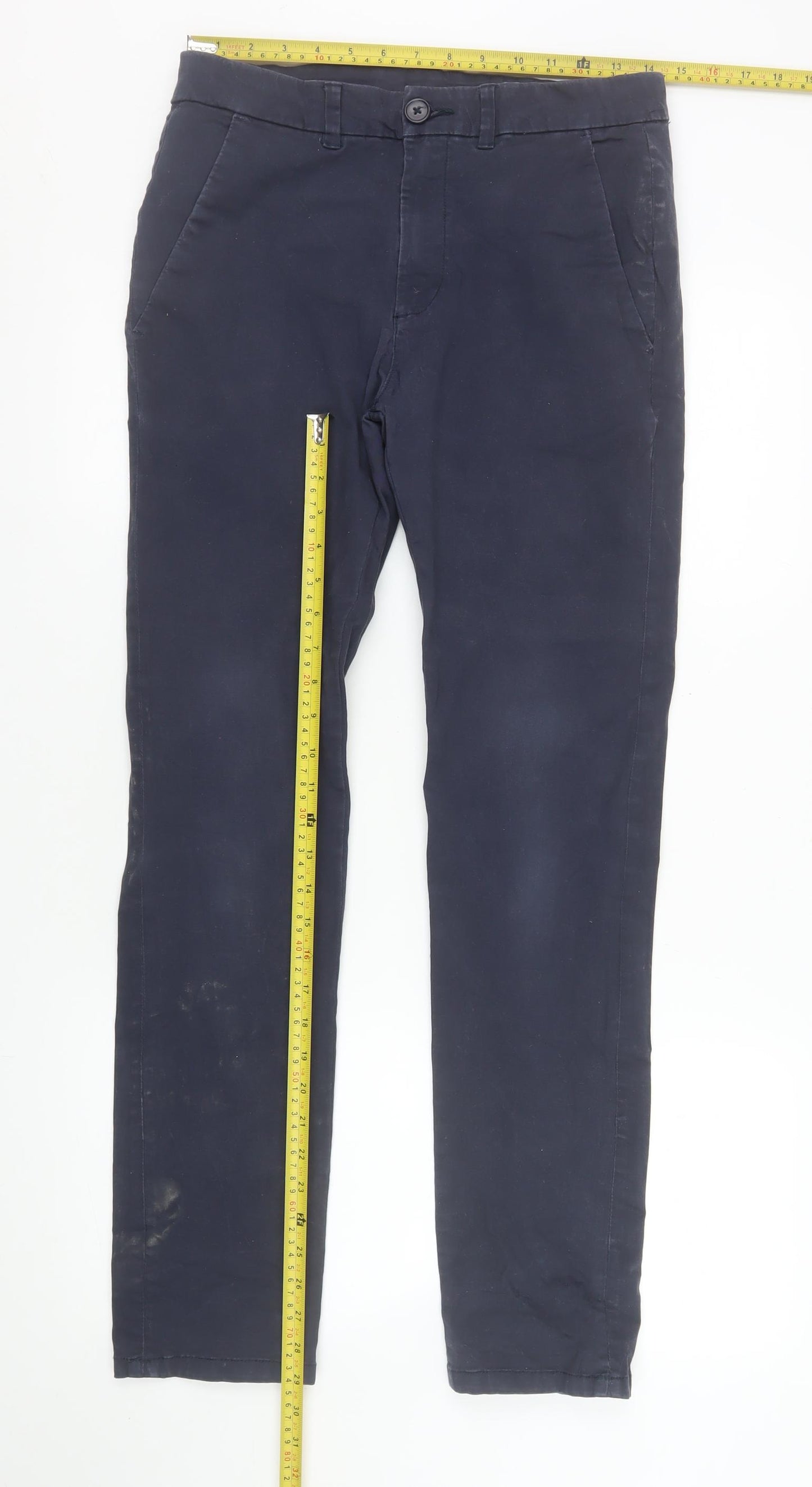 Very Women's Blue Chino Trousers Size 28 Slim Fit
