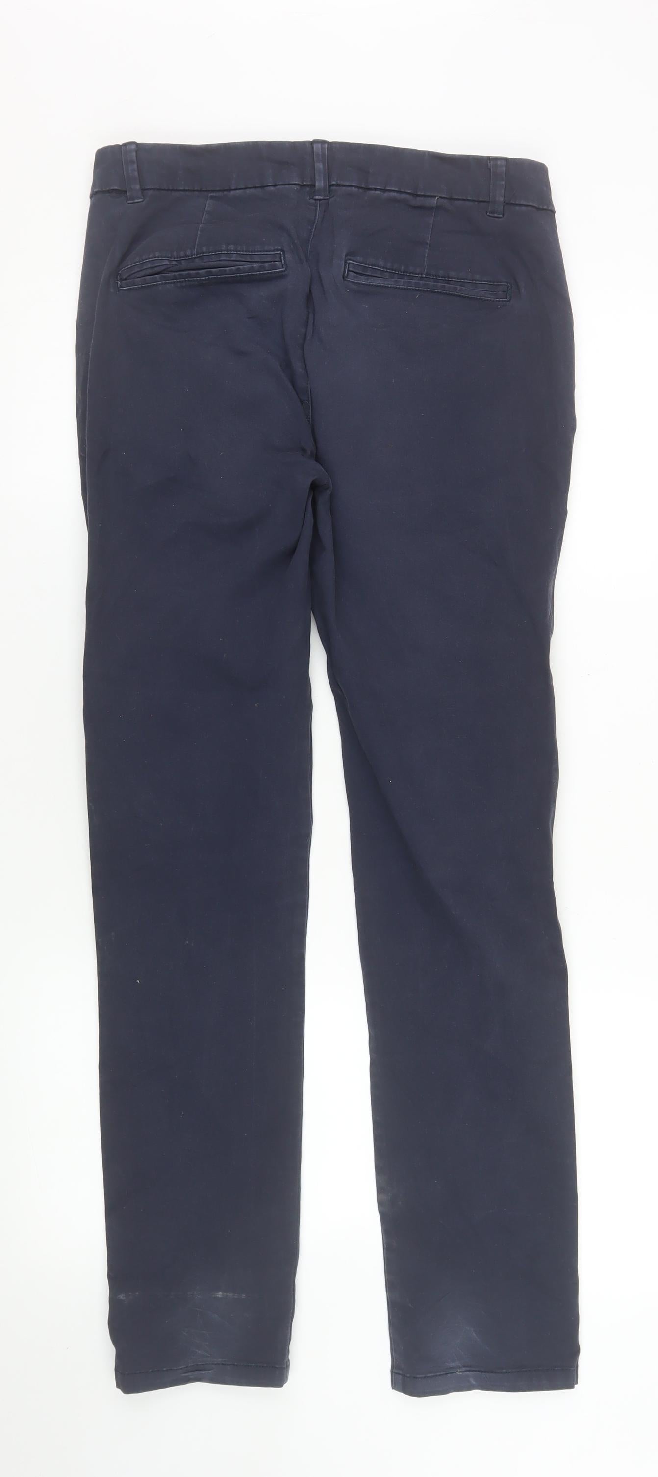 Very Women's Blue Chino Trousers Size 28 Slim Fit