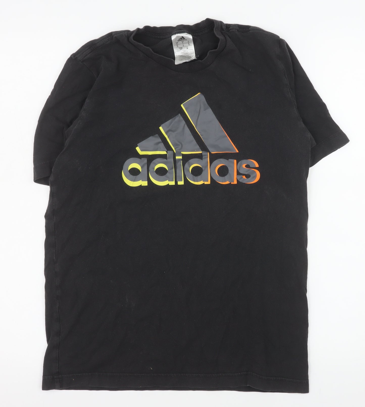 Adidas Men’s Black Cotton Logo Sports T-Shirt Size S
