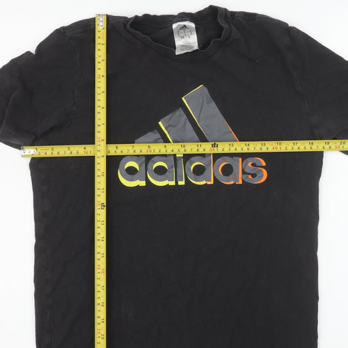 Adidas Men’s Black Cotton Logo Sports T-Shirt Size S